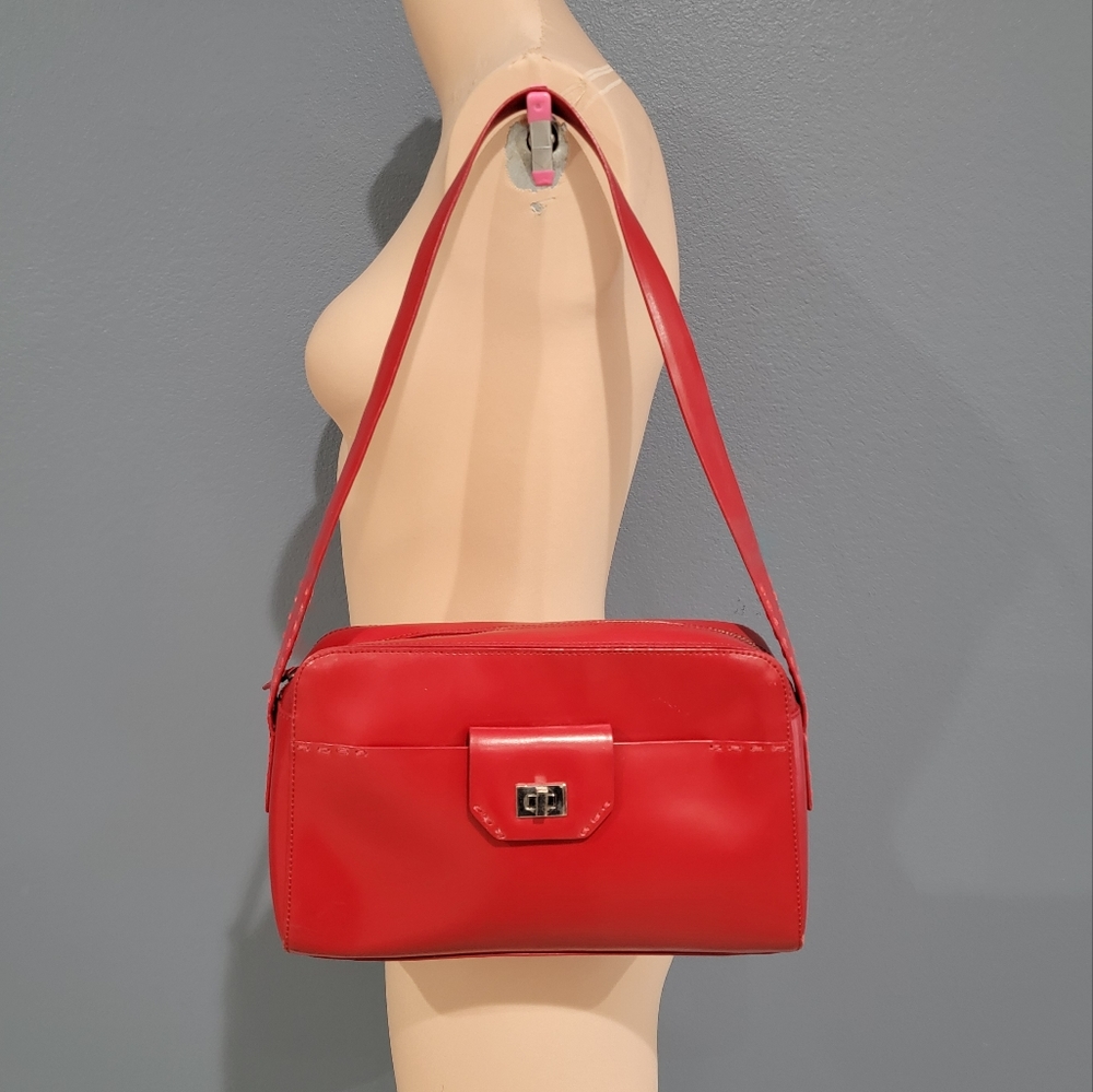 M. LONDON red leather purse